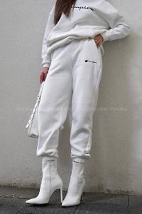 White Crew Neck Long Arm Without Accessories Cotton Elastic Trousers Comfortable Suit