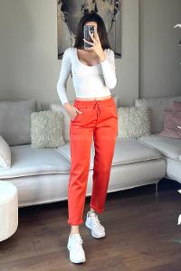 Pomegranate Regular Trousers High Waist Regular Cut Bottom Tracksuit