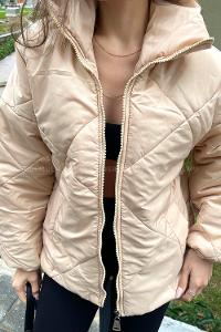 Beige Shirt Collar Long Arm Coat