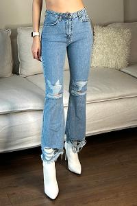Light Blue Denim High Waist Denim Pants