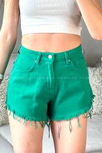 Green Denim High Waist Denim Pants