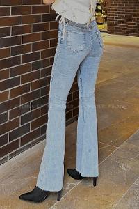 Light Blue Denim High Waist Denim Pants