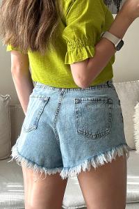 Denim Blue Denim High Waist Denim Pants