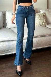 Denim Blue Denim High Waist Denim Pants