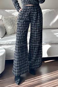 Black Crew Neck Long Arm Without Accessories Cotton Elastic Trousers Comfortable Suit