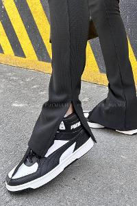 Black Medium Crew Neck Long Arm Without Accessories Cotton Fabric Unprinted Leggings