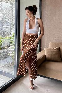 Bitter Brown Skin Unprinted Skirt