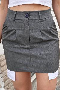 Gray Cotton Fabric Unprinted Skirt