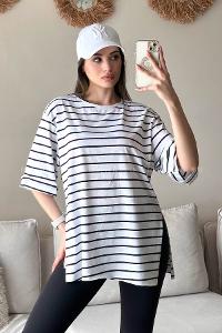 White Medium Crew Neck Short Arm Cotton Fabric Printed T-shirt
