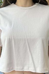 Powder Pink Medium Crew Neck Short Arm Cotton Fabric Printed T-shirt