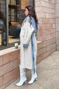 S Long Arm Without Accessories Cotton Fabric Trench Coat