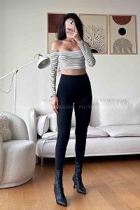 White Black Normal Neck Short Arm Cotton Fabric Crop