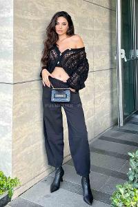 Black Gabardin High Waist Comfortable Pants