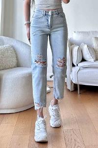 Aviator Denim High Waist Denim Pants