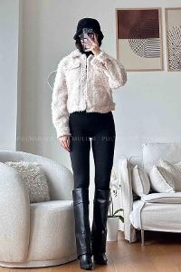 Ecru Turtle Neck Long Arm Coat