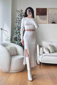 White Skin Unprinted Skirt