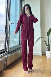 Sour Cherry Shirt Collar Long Arm Without Accessories Cotton Fabric Regular Trousers Comfortable Suit