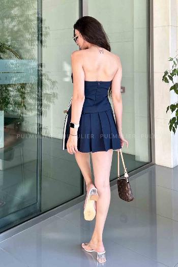 Navy Blue Skin Unprinted Skirt